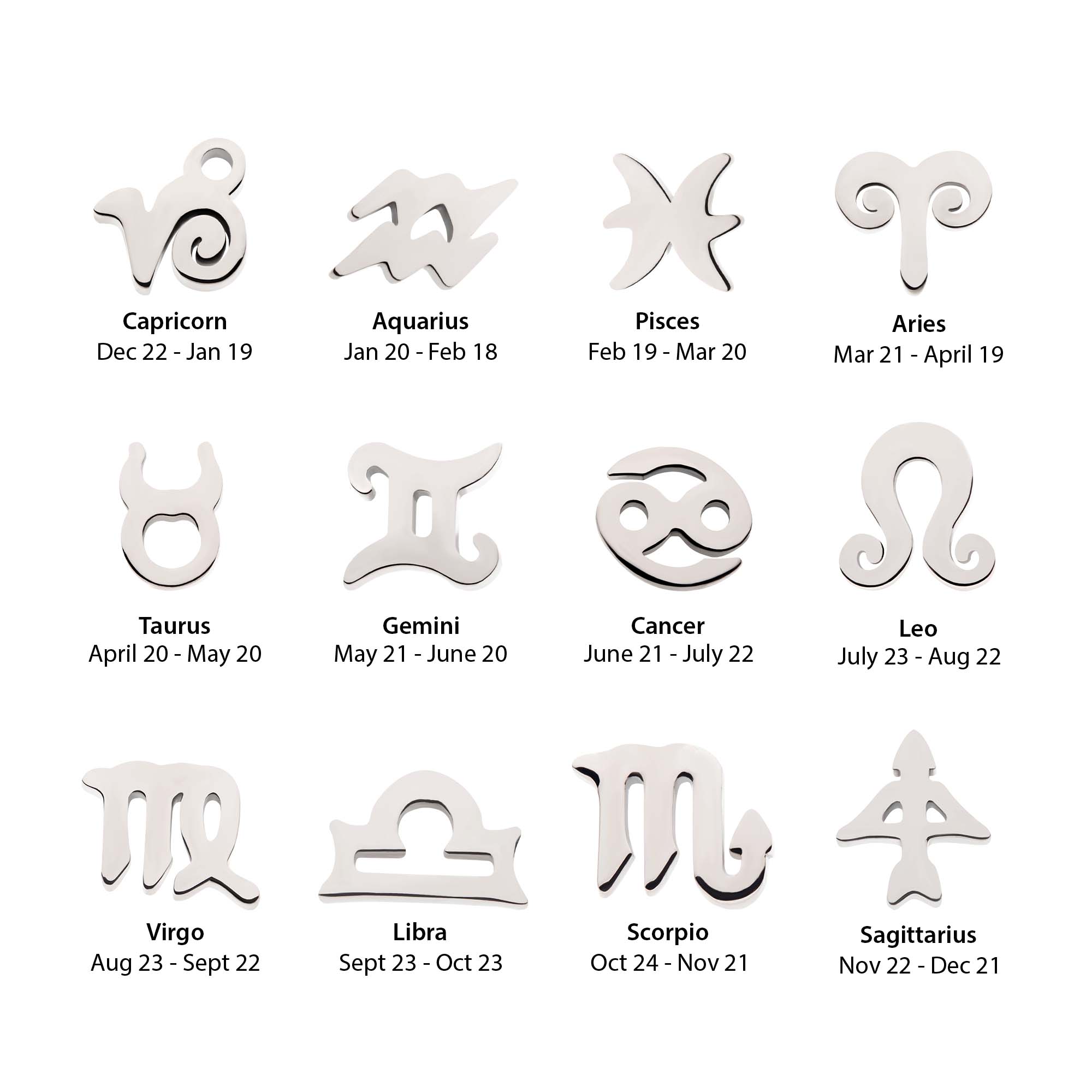 Zodiac Symbols Metalworx Body Jewellery