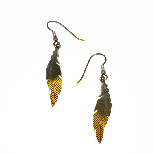 Ti2 Curved Feather Earring Pair
