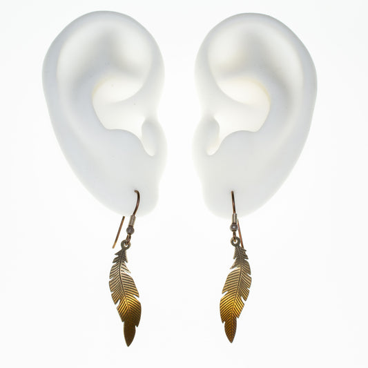 Ti2 Curved Feather Earring Pair